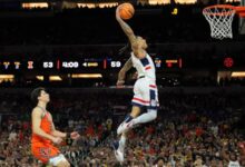 Photo of National title game: Facing Michigan’s ‘Monstars,’ UConn finds itself in the unlikely position of underdog